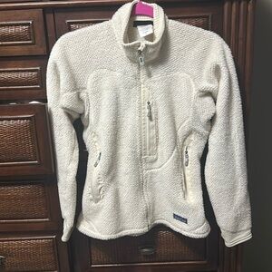 Patagonia Sherpa style ivory zip fleece